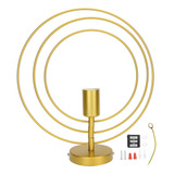 E27 - Lámpara De Techo Colgante Con Forma De Círculos Dorado