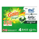 Gain Flings Detergente Oxi Boost Aroma Febreze 152 Capsulas 