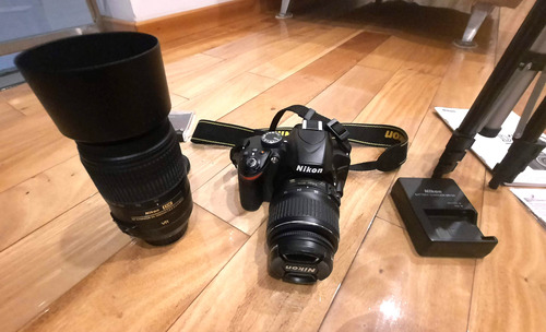 Nikon D3200 + Kit (2 Lentes) 18-55mm Y 55-300mm + Trípode 