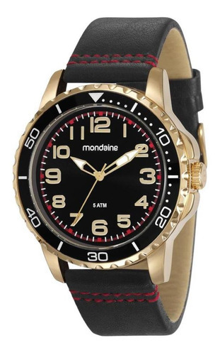 Relógio Masculino Mondaine 76710gpmvdh4 38mm Couro Preto