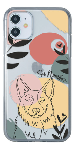 Funda Para iPhone Mujer Perro Pastor Alemán Minimal Nombre