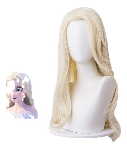 Frozen 2 Elsa Princess Cosplay Peluca Largo Pelo Halloween