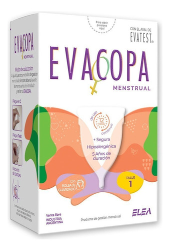 Evacopa Copa Copita Menstrual Reutilizable Ecológica+bolsita