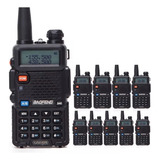  Kit 10 Radio Comunicador Dual Band Baofeng Uv-5r Vhf Uhf