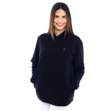 Blusa Moletom Canguru Feminino Manga Longa Capuz Polo Marine