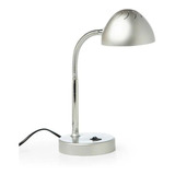 Velador De Escritorio Led Luz Neutra Flexible Plateado