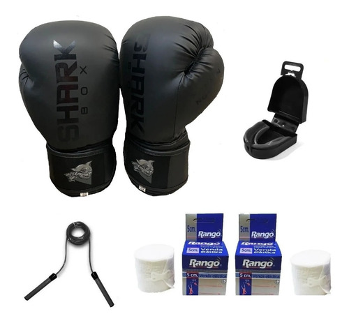 Guantes De Combate Profesionales 12-14oz+soga+bucal+vendas