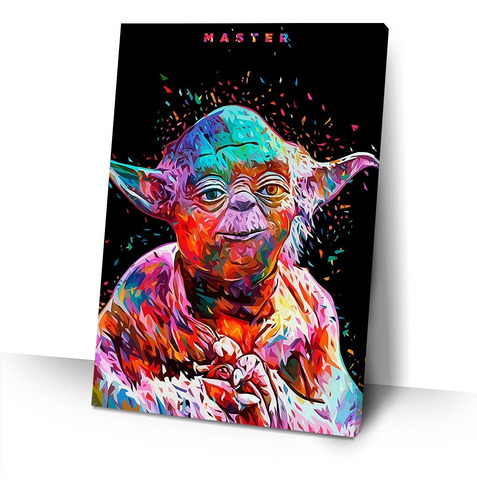 Quadro Decorativo Star Wars Mestre Yoda 40x60 Sala Geek