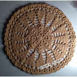 Carpeta Crochet. Centro De Mesa Tejido 40cm. Artesanal 