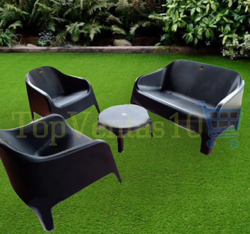 1 Sillon Skarpo Doble Negro + 2 Sillones Skarpo Neg + 1 Mesa