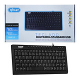 Mini Teclado Multimídia Usb Pc Notebook Padrão Abnt2 Brasil