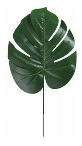 Hoja Monstera Planta Artificial Vara Costilla Adan 40cm