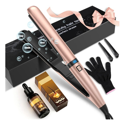 Plancha De Cabello Profesional De Cerámica FAGHTO 2 En 1 Para Pelo Alaciadora Plancha De Cabello 160-230°c Color Rosa claro | Envío gratis