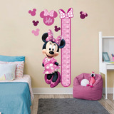 Vinil Decorativo Minnie Regla Medidora Con Nombre Mickey 