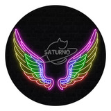 Cartel Neon Flex Led - Alas Angel Multicolor - Eventos Bares