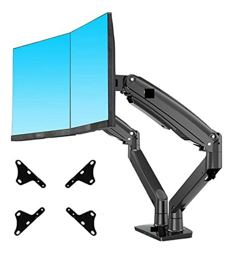 Soporte De Doble Pantalla Para Computadora De 22-32  - Negro