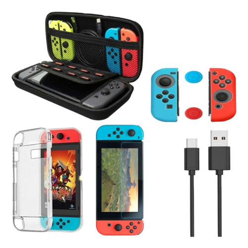 Bolso Estuche Nintendo Switch Kit De 6 Accesorios