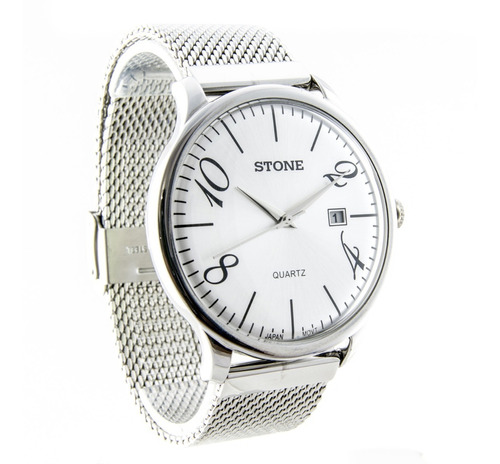 Reloj Stone St1042p Acero Malla Tejida Para Hombre Liniers