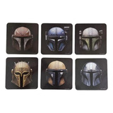 Pack 6 Portavasos Para Mesa Star Wars Mandalorian Posa Vasos