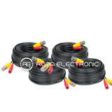 Combo 4 Rollos Cable Armado Video + Alimentacion Cctv 18 Mts