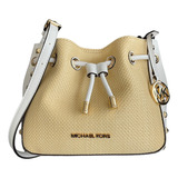 Bolsa Michael Kors Original Phoebe Black Chica Bucket Bag Color Blanco