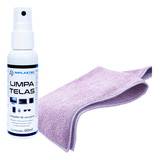 Kit Limpa Telas Clean 60ml Com Pano Microfibra Lilás