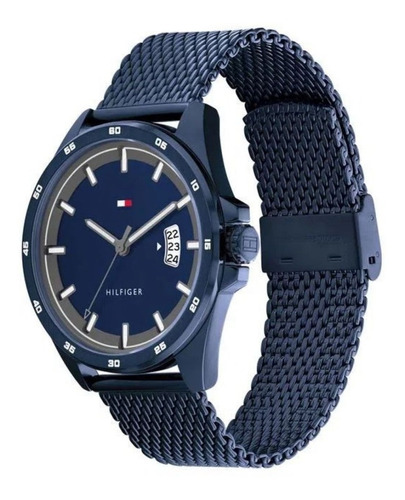 Reloj Tommy Hilfiger Hombre Carter Acero Mesh Azul 1791911