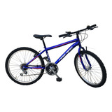 Bicicleta Mtb Firebird Rodado 26 Mountain - 18 Velocidades Color Azul/rojo Tamaño Del Cuadro R26