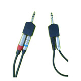 Ficha Adaptadora Plug Stereo De 6,5 Y 2 Jacks Stereo De 6.5