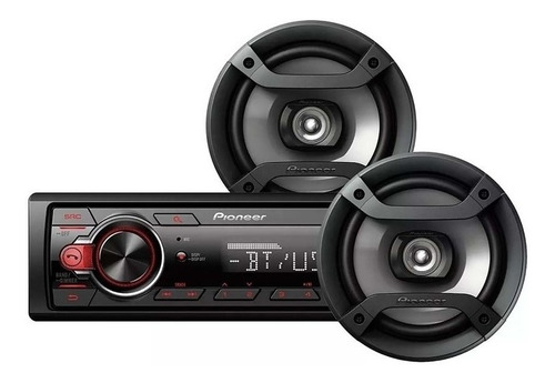 Combo De Radio Y Parlantes Para Carro Pioneer Mxt-s216bt