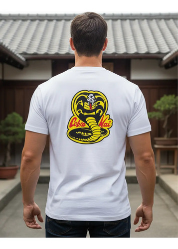 Playera Cobra Kai Espalda Y Pecho. Puño No Mercy.