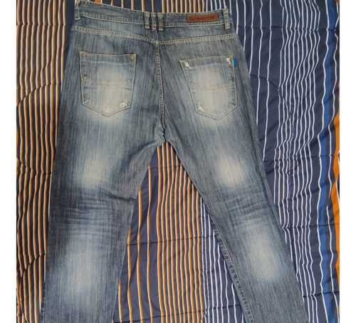 Jean Rever Pass Hombre Color Azul Acero Talle 32