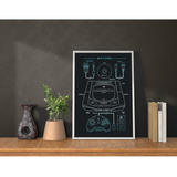 Quadro Decorativo Geek Gamer Console Game Sega Saturno