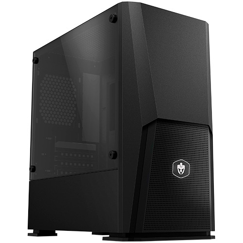 Gabinete Gamer Evolut Blast Preto 2 Baias Lateral Acrilico