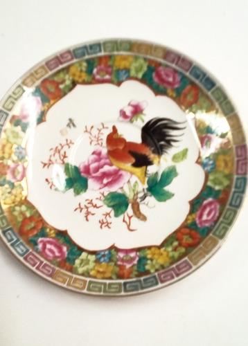 Aurojul-antiguo Plato Porcelana China-pintado A Mano