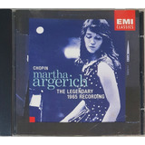 Cd Chopin Martha Argerich The Legendary 1965 Recording Impor