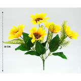 Ramo De Girasoles Artificiales - Pack De 6 Pz - Mayoreo