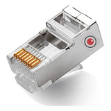 Fichas Rj45 Red Cat 5e Blindada Metálica Utp Crimpear X 50