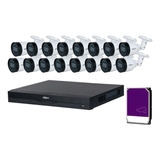 Kit Nvr 8mp 16ch Poe + 16 Cam 8mp Ip Poe Bullet + Hdd 8tb