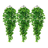 Lazhu 3pcs Artificial Hanging Plants For Wall 2024