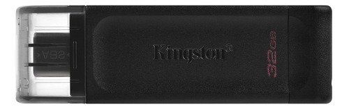 Pendrive Kingston Datatraveler 70 Dt70 Usb Tipo C 32gb Negro