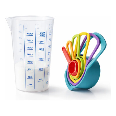 Kit Medidor Culinário 7 Peças - 1 Copo + 6 Colheres | MercadoLivre