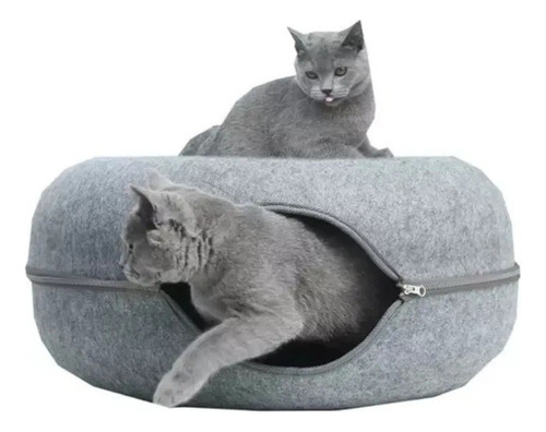 Cama De Feltro Em Túnel Para Gatos Donuts Ninho De Animais X