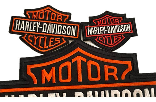 Combo Trio Hd 3 Patchs Harley Bordado Motoclube Motociclista