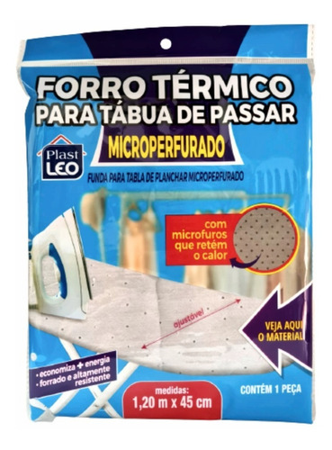 Forro Térmico Para Tábua Passar Roupa Almofadado 1.20x45 Cm