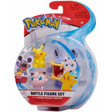 Figura Pokemon Battle Figure Set Loudred Pikachu Jigglypuff 