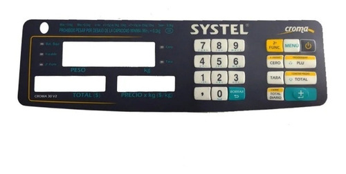 Mascara Teclado Balanza Systel Croma Clipse Original