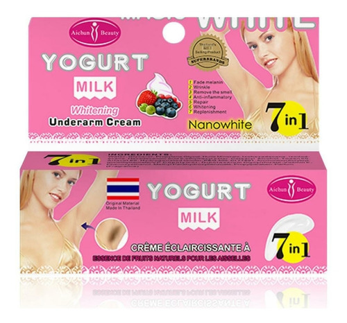 Crema Blanquea Aclara Axilas Entrepierna Codos 7en1 Yogurt