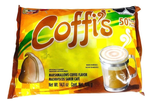 Malvavisco Coffis, 50pzas Bombones Sabor Café De Café