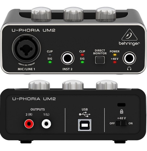 Interfaz De Audio Behringer Um2 Interface Behringer Um-2